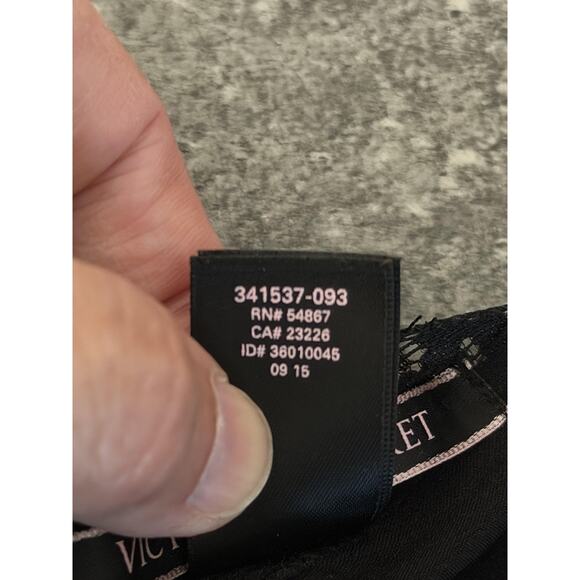 Victoria's‎ Secret Slip Dress Womens XL Black Lace Nightgown Criss Cross Back - Picture 5 of 8